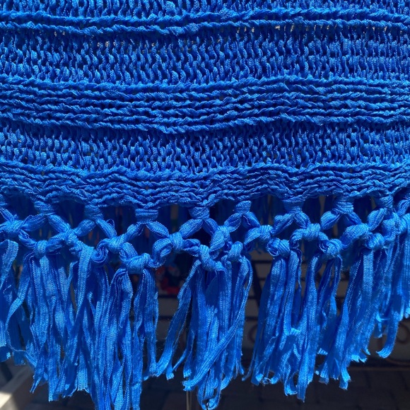 EUC worn once! Lilly Pulitzer Luca Fringe Sleeveless Sweater Tank Top-Lapis Blue - Picture 2 of 9